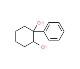 (R,R)-(&minus;)-1-Phenylcyclohexane-cis-1,2-diol (CAS 125132-75-4) - chemical structure image