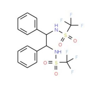 (R,R)-N,N&prime;-Bis(trifluoromethanesulfonyl)-1,2-diphenylethylenediamine (CAS 121788-73-6) - chemical structure image