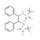 (R,R)-N,N′-Bis(trifluoromethanesulfonyl)-1,2-diphenylethylenediamine (CAS 121788-73-6) - chemical structure image