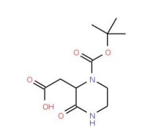 (R,S)-4-Boc-3-carboxymethyl-piperazin-2-one (CAS 863307-54-4) - chemical structure image