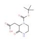 (R,S)-4-Boc-3-carboxymethyl-piperazin-2-one (CAS 863307-54-4) - chemical structure image