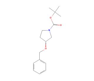 (R)-tert-Butyl 3-(Benzyloxy)pyrrolidine-1-carboxylate (CAS 177947-67-0) - chemical structure image