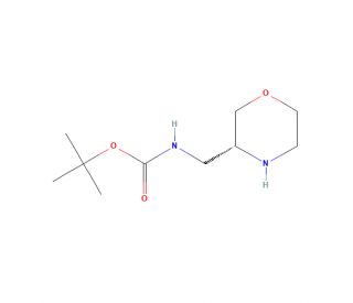 (R)-tert-Butyl (Morpholin-3-ylmethyl)carbamate (CAS 1257850-83-1) - chemical structure image