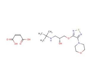 (R)-(&plus;)-Timolol Maleate (CAS 33305-95-2) - chemical structure image