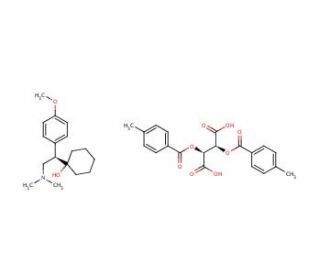 R-Venlafaxine-di-p-toluoyl-D-tartrate Salt (CAS 272788-00-8) - chemical structure image