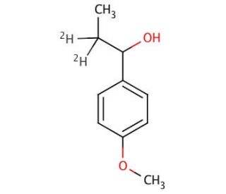 rac-1-(4&prime;-Methoxyphenyl)propanol-d2 (CAS 91889-40-6) - chemical structure image