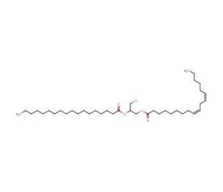rac-1-Linoleoyl-2-stearoyl-3-chloropropanediol (CAS 1246833-46-4) - chemical structure image