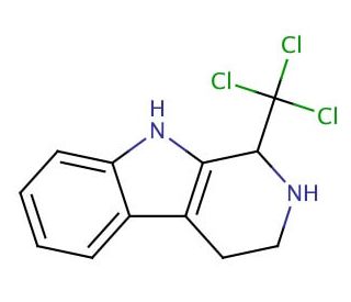 rac 1-Trichloromethyl-1,2,3,4-Tetrahydro-&beta;-carboline Hydrochloride Salt (CAS 6649-90-7) - chemical structure image