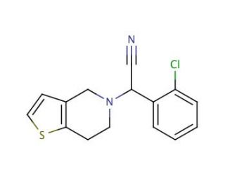&alpha;-(2-Chlorophenyl)-6,7-dihydro-thieno[3,2-c]pyridine-5(4H)-acetonitrile (CAS 444728-11-4) - chemical structure image