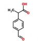 rac 2-(4-Formylphenyl)propionic Acid (Ibuprofen Impurity K) (CAS 43153-07-7) - chemical structure image