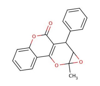 rac-2-Methyl-2,3-epoxy-4-phenyl-4H-pyrano[3,2-c]benzopyran-5-one - chemical structure image