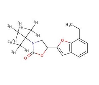 rac-3-(tert-Butyl-d9)-5-(7-ethyl-2-benzofuranyl)-2-oxazolidinone - chemical structure image