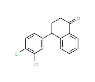 rac 4-(3&prime;,4&prime;-Dichlorophenyl)-3,4-dihydro-2H-naphthalen-1-one (CAS 79560-19-3) - chemical structure image