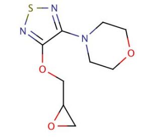 rac 4-[4-(Oxiranylmethoxy)-1,2,5-thiadiazol-3-yl]morpholine (CAS 58827-68-2) - chemical structure image