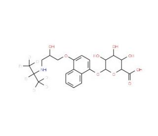 rac 4-Hydroxy Propranolol-d7 &beta;-D-Glucuronide - chemical structure image