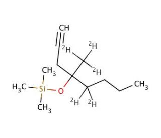 rac-4-Methyl-4-[(trimethylsilyl)oxy]-1-octyne-d5 - chemical structure image