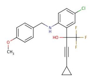 rac 5-Chloro-&alpha;-(cyclopropylethynyl)-2-[[(4-methoxyphenyl)methyl]amino]-&alpha;-(trifluoromethyl)benzenemethanol (CAS 221177-56-6) -