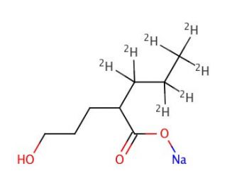 rac 5-Hydroxy Valproic Acid-d7 Sodium Salt - chemical structure image