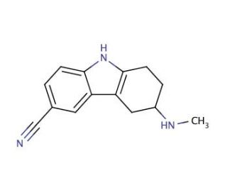 rac-6-Cyano-3-N-methylamino-1,2,3,4-tetrahydrocarbazole (CAS 147009-33-4) - chemical structure image