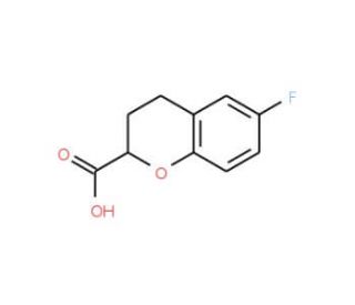 rac-6-Fluoro-3,4-dihydro-2H-1-benzopyran-2-carboxylic Acid (CAS 99199-60-7) - chemical structure image