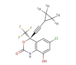rac 8-Hydroxy Efavirenz-d4 (CAS 1246812-30-5) - chemical structure image