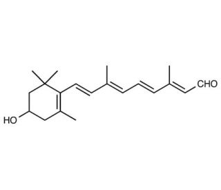 rac-all-trans 3-Hydroxyretinal (CAS 6890-91-1) - chemical structure image