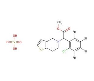 rac Clopidogrel-d4 Hydrogen Sulfate (CAS 1219274-96-0) - chemical structure image