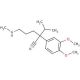 rac D 617 (N-Methyl-4-(3,4-dimethoxyphenyl)-4-cyano-5-methylhexylamine) (CAS 34245-14-2) - chemical structure image