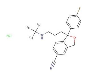 rac Demethyl Citalopram-d3 Hydrochloride (CAS 1189650-18-7) - chemical structure image