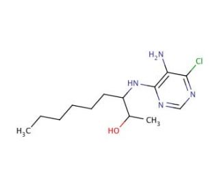 rac erythro-3-(5-Amino-6-chloropyrimidin-4-ylamino)-nonan-2-ol (CAS 75166-65-3) - chemical structure image