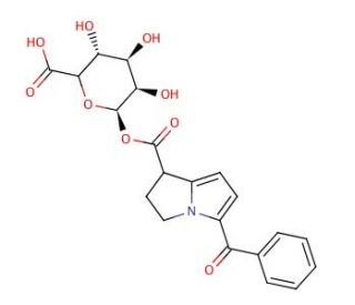 rac Ketorolac Acyl-&beta;-D-glucuronide(Mixture of Diastereomers) - chemical structure image