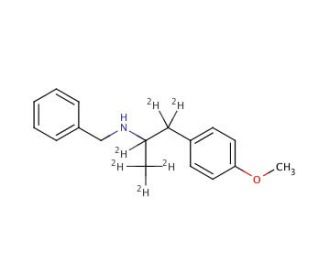 rac-N-Benzyl-3-(4-methoxyphenyl)-2-propylamine-d6 - chemical structure image