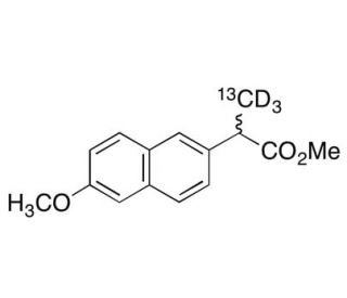 rac-Naproxen Methyl Ester-13C,d3 (CAS 30012-51-2) - chemical structure image