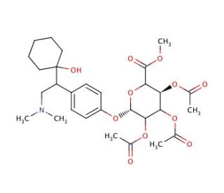 rac O-Desmethyl Venlafaxine 2,3,4-Tri-O-acetyl-&beta;-D-glucuronide Methyl Ester - chemical structure image