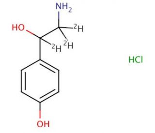 rac Octopamine-d3 Hydrochloride (CAS 1219803-62-9) - chemical structure image