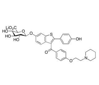 Raloxifene 6-&beta;-D-Glucuronide Lithium Salt (CAS 174264-50-7) - chemical structure image