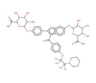 Raloxifene-d4 6,4&prime;-Bis-&beta;-D-glucuronide - chemical structure image