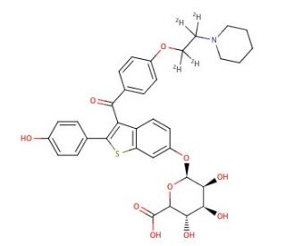 Raloxifene-d4 6-Glucuronide - chemical structure image