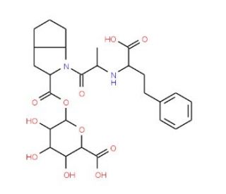 Ramiprilat Acyl-&beta;-D-glucuronide 65% - chemical structure image