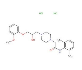Ranolazine Dihydrochloride (CAS 95635-56-6) - chemical structure image