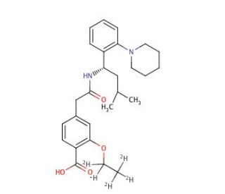 Repaglinide-ethyl-d5 (CAS 1217709-85-7) - chemical structure image