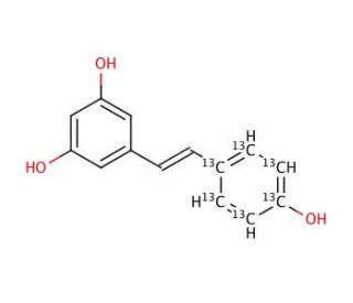 Resveratrol-13C6 (CAS 1185247-70-4) - chemical structure image