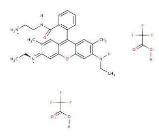 Rhodamine 6G ethylenediamine amide bis (trifluoroacetate) - chemical structure image