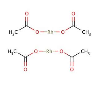 Rhodium(II) acetate dimer (CAS 15956-28-2) - chemical structure image