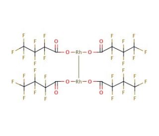 Rhodium(II) heptafluorobutyrate dimer (CAS 73755-28-9) - chemical structure image