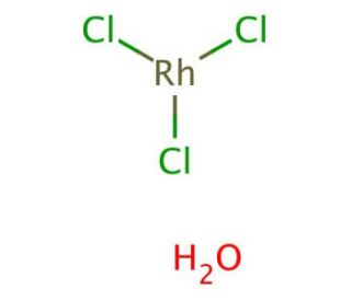 Rhodium(III) chloride hydrate (CAS 20765-98-4) - chemical structure image