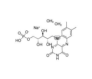 Riboflavin 5&prime;-monophosphate sodium salt dihydrate (CAS 6184-17-4) - chemical structure image