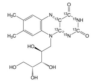Riboflavin-dioxopyrimidine-13C4,15N2 (CAS 1217461-14-7) - chemical structure image