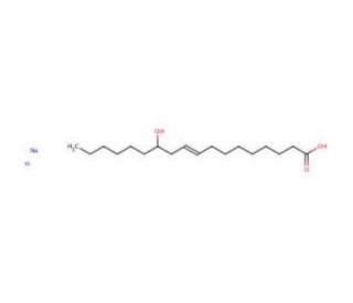 Ricinelaidic acid sodium salt (CAS 108321-51-3) - chemical structure image
