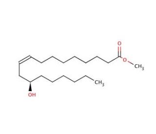 Ricinoleic Acid methyl ester (CAS 141-24-2) - chemical structure image